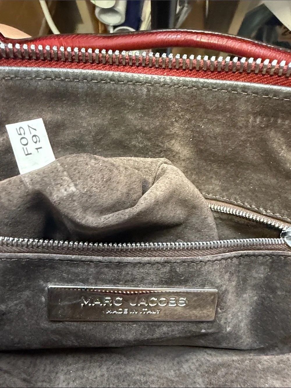 Marc Jacobs Red Calfskin Leather Blake PushLock Satchel Bag Fall 2005 collection